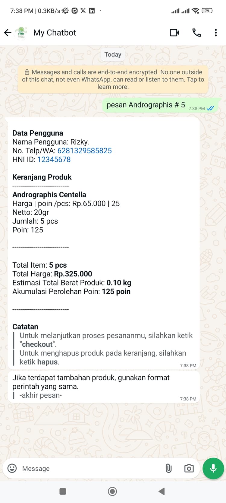 Hani Assistant - Product added to cart