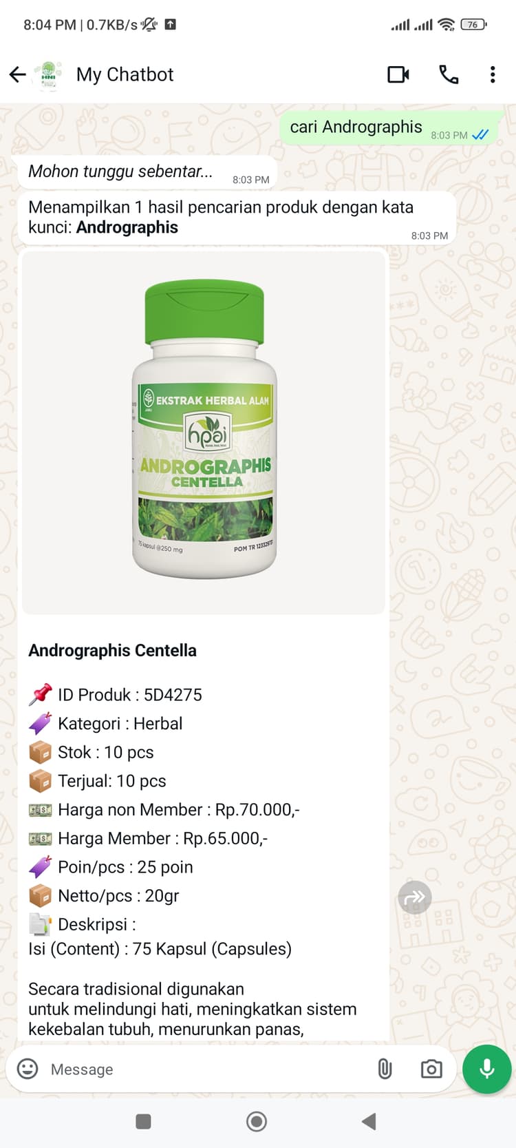 Hani Assistant - Admin search product to edit