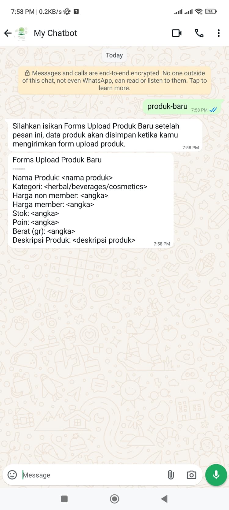 Hani Assistant - Admin get product form